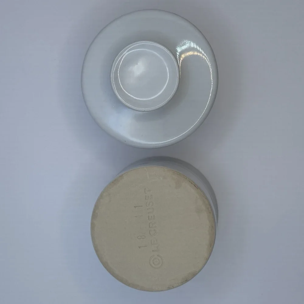 White Le Creuset Ceramic Butter Bell Crock 6oz / 170ml - Dune
